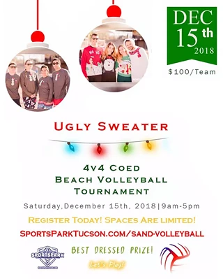 Image: Dec 15th Ugly Sweater Volleyball Tournament Co-ed 4v4 - A/B