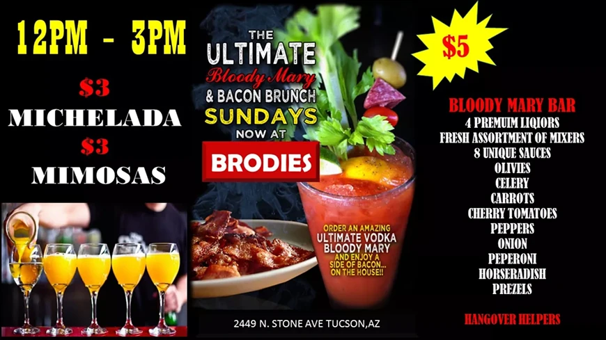Ultimate Bloody Marys with a side of Bacon