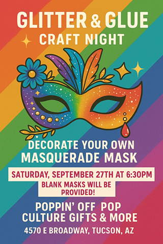 Image: Glitter & Glue Crafts - Masquerade Masks @ Poppin' Off