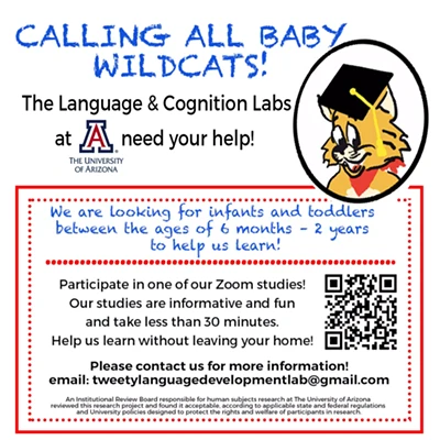 Image: Infant and Toddler Participants Wanted: Developmental Language and Cognition Labs