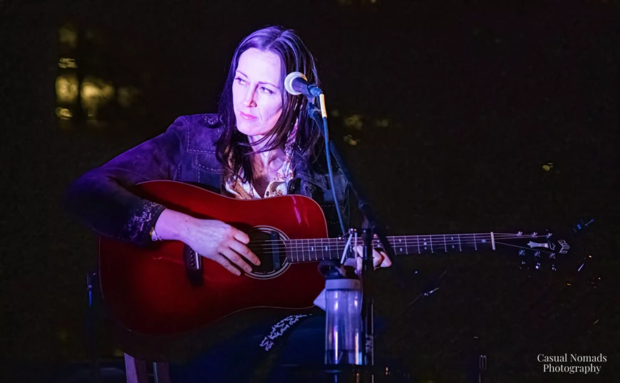 Mamma Coal performing on Borderlands Brewing patio stage
